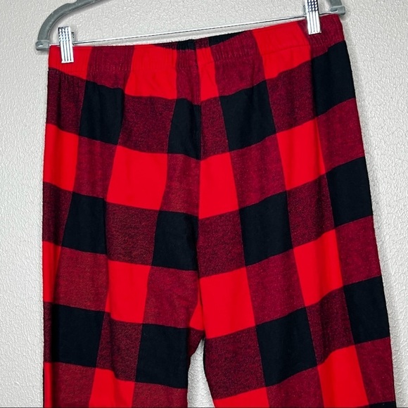 Old Navy Womens Size L Black White Buffalo Plaid Sleep Pants Drawstring Closure - Picture 7 of 7
